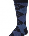 HUGO BOSS Men's Bright Argyle Sock, Navy, One Size