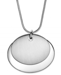 Simple in its sophistication, this pendant necklace from Charter Club shines with silver tones. Crafted in silver tone mixed metal. Approximate length: 16 inches + 2-inch extender. Approximate drop: 1-1/2 inches.