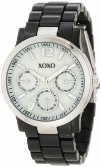 XOXO Women's XO5519 Black Bracelet with Silver Case Watch