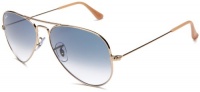 Ray-Ban RB3025 Aviator Sunglasses,Gold Frame/Crystal Blue Gradient Lens,58 mm