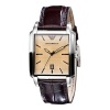 Emporio Armani Men's AR0477 Classic Brown Leather Band Watch