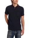 Ben Sherman Men's Short Sleeve Tipped Collar Pique Polo Shirt