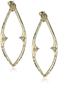 Mizuki 14k Diamond Curved Leaf Earrings On Post