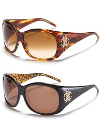 Step into the sun in high style with this glam shades from Roberto Cavalli. The oversized fit ensures total anonymity.