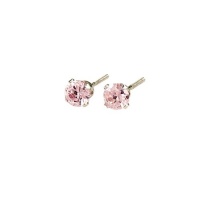 Elegant Baby Pink Cub Zirc Earrings