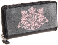 Juicy Couture Scottie Embroidery Zip Around Clutch Wallet