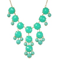 Bubble Necklace, Green Necklace, Statement Necklace (Fn0508-Green)