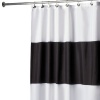 Interdesign Zeno Waterproof Shower Curtain, Black and White, 72 Inches X 72 Inches