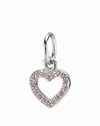 Refined and romantic, PANDORA's heart pendant in sterling silver and pink zirconia adds a sweet touch to your statement necklace.