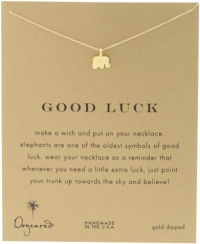 Dogeared Jewels & Gifts Reminder Good Luck Gold-Plated Sterling Silver Elephant Pendant Necklace