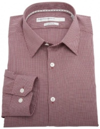 Perry Ellis Men's Premium Mini Check Slim Fit Dress Shirt