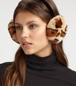 EXCLUSIVELY AT SAKS. This dyed rex rabbit style features a skinny band. Animal printMade in USAFur origin: China 