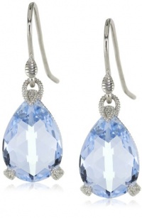 Judith Ripka La Petite Blue Pear Stone on Wire Earrings