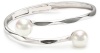 Majorica Vermeil 2/12mm White Round Pearls on Ripple Bangle Bracelet