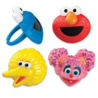 Sesame Street Cake Cupcake Decoration Favors 1 Dozen Rings