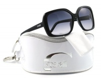 Just Cavalli Women's JC257 Oversized Sunglasses,Shiny Black Frame/Gradient Smoke Lens,one size