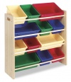 Whitmor 6436-1523-DS Kids' 12-Bin Organizer, Primary Colors