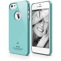 elago S5 Slim Fit Case for iPhone 5 + Logo Protection Film included - eco friendly Retail Packaging - Coral Blue