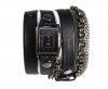 La Mer Collections - Carrera Chain Black Leather Wrap Watch