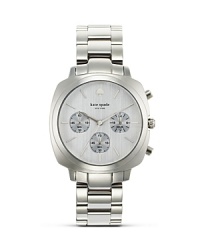 A little bit gritty, a little bit cool, this kate spade new york is city pretty, cast in stainless steel with advanced Japanese movement.