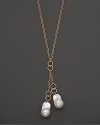 Boldly gleaming baroque freshwater pearls add rich luster to 14K yellow gold. By Nancy B.