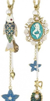 Betsey Johnson Sea Excursion Mermaid and Fish Mismatch Earrings