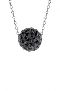 Authentic Black Diamond Color Crystals , Includes Sterling Silver Chain 18 Inches Rolo. Now At Our Lowest Price Ever but Only for a Limited Time!