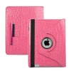 Ctech 360 Degrees Rotating (Pink Crocodile) Leather Case Cover w/ Swivel Stand for iPad 3 / The New iPad (3rd Generation) /iPad 2 Wi-Fi/4G Model, Supports Smart Cover Wake/Sleep Function