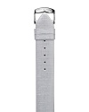 Luxe leather watch strap in modern silver finish, fits size 2, 7 & 22 Philip Stein watch heads.