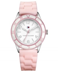 Add a feminine touch to your active lifestyle with this sport watch from Tommy Hilfiger.