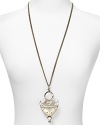 Vanessa Mooney Shield Me Brass Necklace, 30