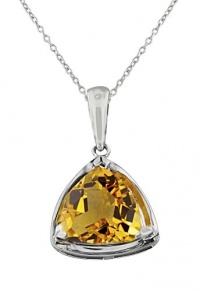 Effy Jewlery 14K White Gold Citrine Pendant, 6.83 TCW