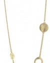 Kenneth Cole New York Gold Circle Long Illusion Necklace