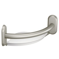 Moen LR2354DBN Grab Bar with Corner Shelf, Nickel