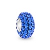 Bling Jewelry Sterling Silver Electric Blue Swarovski Crystal Bead Charm