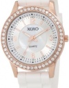 XOXO Women's XO8038 White Bumpy Silicone Rubber Strap Watch