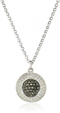 Judith Jack Impact Silver Sterling Silver, Marcasite and Crystal Button Pendant Necklace