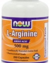 NOW Foods L-Arginine 500mg, 250 Capsules