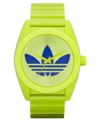 Kick it old school with this vibrant sport watch from adidas.