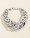 GUESS Silver-Tone Multi-Link Chain Bracelet, SILVER