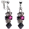 Handcrafted Midnight Cascade Clip Earrings MADE WITH SWAROVSKI ELEMENTS