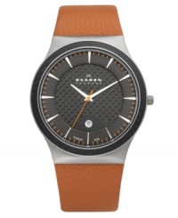 Skagen Denmark has created a new classic with this modern watch. Built with a blend of materials for a handsome design.