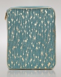 Stephanie Johnson dresses up this functional iPad case, boasting a cushioned interior and polished print.