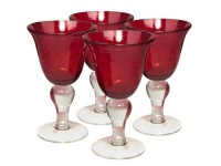 Artland Iris Wine, 8-Ounce, Ruby, Set of 4