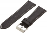 Hadley-Roma Men's MSM906RA-260 26-mm Black Genuine Leather Watch Strap