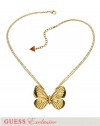 GUESS Gold-Tone Butterfly Necklace, GOLD