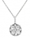 Effy Jewlery 14K White Gold Diamond Round Pendant, .50 TCW