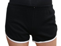 YogaColors Interlock Running Short Shorts 7301 - Black/White 7301 S [Apparel]