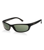 The Ray-Ban Leisure Sport is a simple, sleek frame with a great fit. Its wrapped shape blocks light from the sides and protects the eyes from the wind. The smaller modified rectangular frame is made from light and durable nylon.