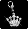 PURELY CHARMING Pet Charm / Pendant with Handset Swarovski Crystals - Imperial Crown / Tiara